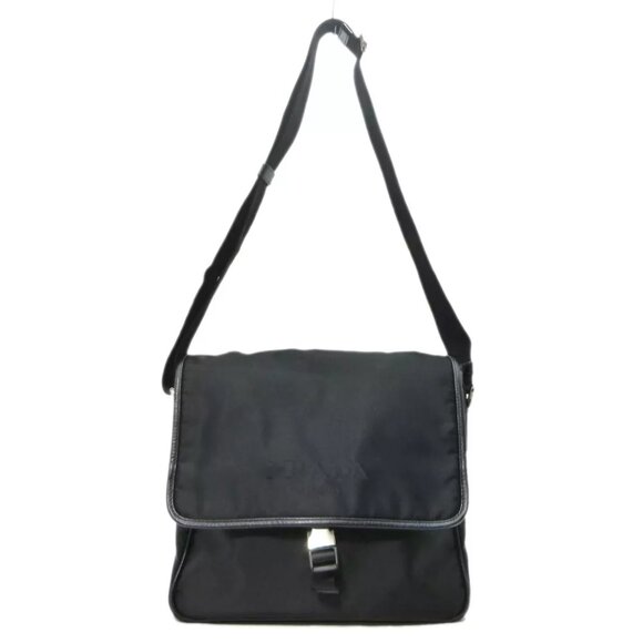 PRADA TESSUTO SAFFIANO Messenger & Cross Body 2VD166 Black Nylon - Picture 1 of 12